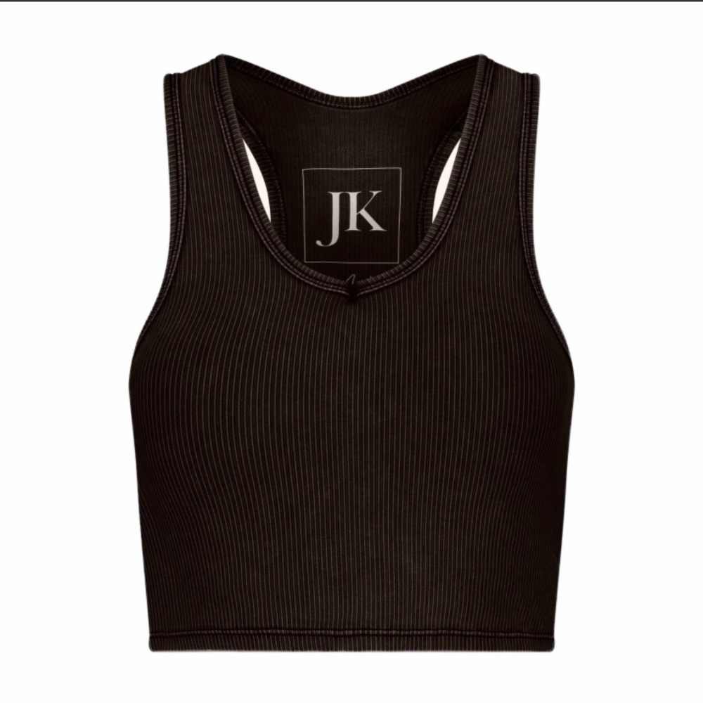 JadyK. Black Lyra All Purpose Pocket Brami. Ribbed Tank Top. Size S/M.